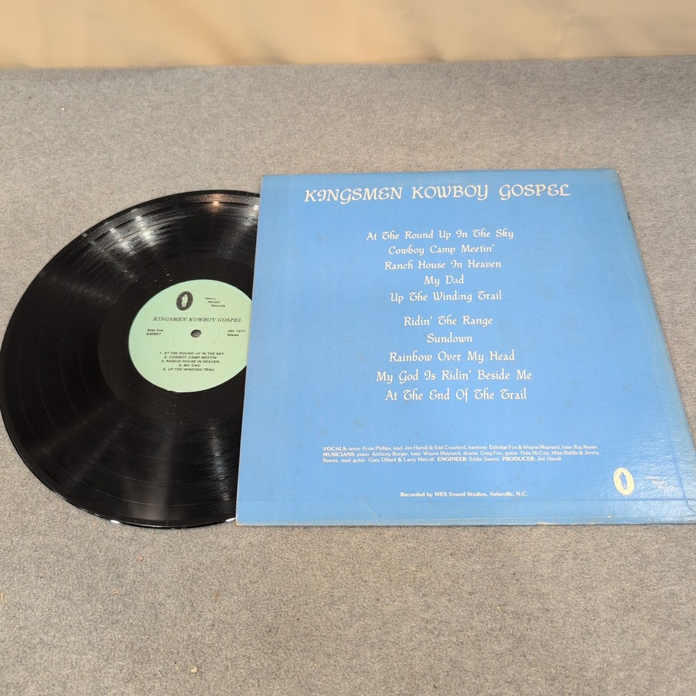 The Kingsmen Cowboy Gospel Vinyl LP Record Southern Gospel Heart Warming Records - Picture 2 of 2